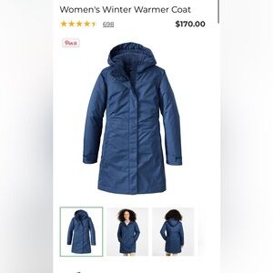 L.L. Bean Women's Blue Winter Warmer Coat